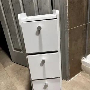 Argos home slim prime 3 drawer unit- white medicine cabinet, skincare storage drawer