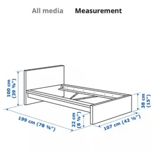 Ikea white single bed - Image 2