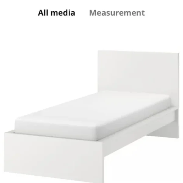 Ikea white single bed