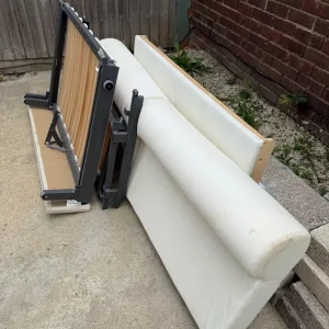 Single cream bed frame