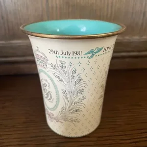 1981 Halcyon Days Enamel Beaker Marking HRH Charles & Princess Diana Wedding - Image 4