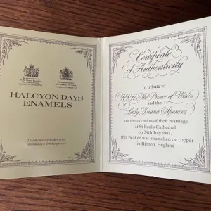 1981 Halcyon Days Enamel Beaker Marking HRH Charles & Princess Diana Wedding - Image 8