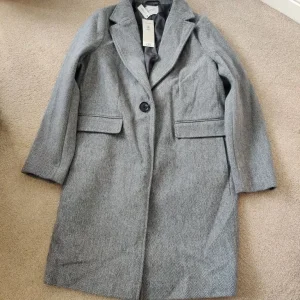 New, smart herringbone coat size 14