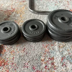 Opti Cast Iron Adjustable Barbell + Dumbbell Set 50kg - Image 4