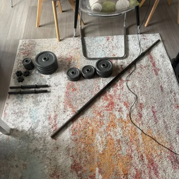 Opti Cast Iron Adjustable Barbell + Dumbbell Set 50kg