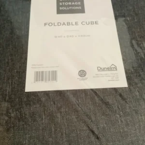 New Grey Sturdy Storage Cube Footstool Poufée - Image 6