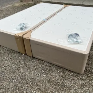 Ex display Sealy Double size cream divan bed with storage (4635) - Image 5