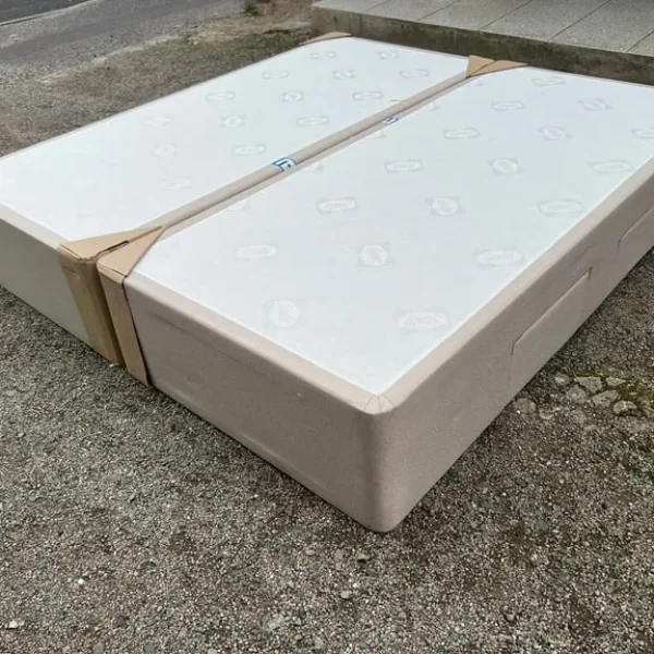 Ex display Sealy Double size cream divan bed with storage (4635)