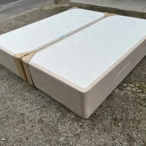 Ex display Sealy Double size cream divan bed with storage (4635)