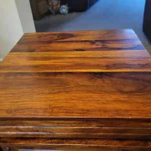 Nest of 3 sheesham mango tables - Image 5