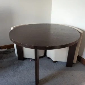 Round Wood Dining Table with Optional Chairs - Image 2