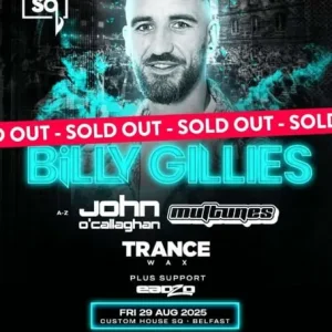 3 × Billy Gillies tickets