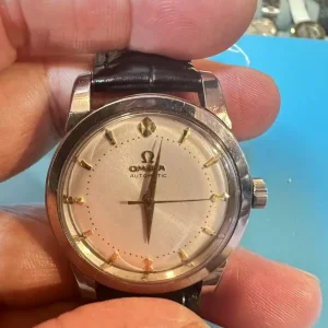 Omega automatic steel watch 1950s