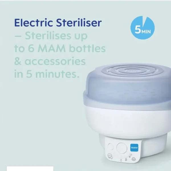Mam 6 in 1 electric steriliser and bottle warmer - grey