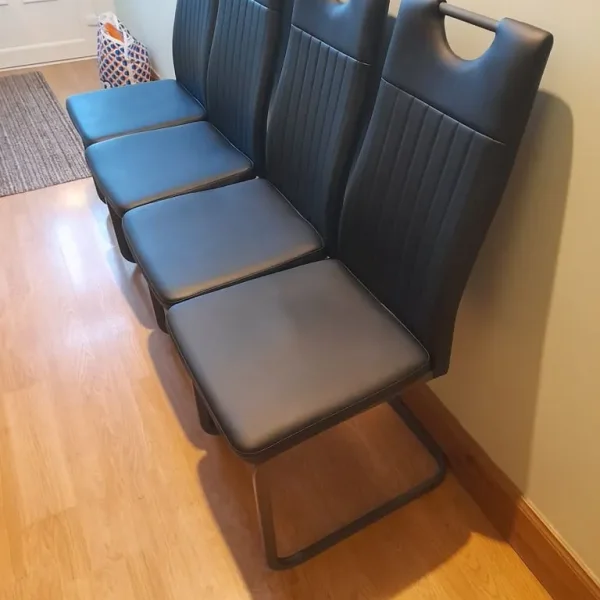 X4 black dining chairs