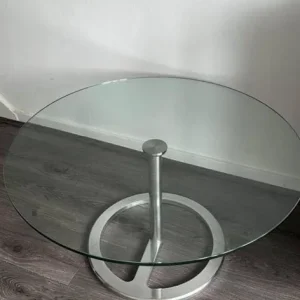 Modern Glass & Chrome Coffee Table