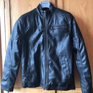 Small faux leather biker jacket