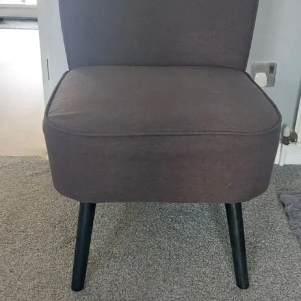 Charcoal fabric accent chair