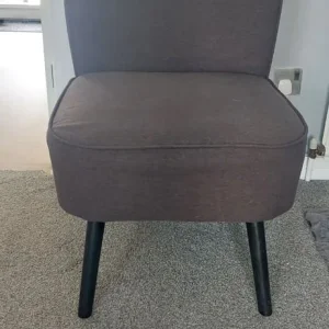Charcoal fabric accent chair