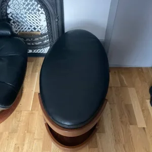 Stressless Wing Chair and Ottoman - Image 2