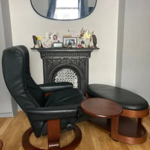 Stressless Wing Chair and Ottoman - Image 8