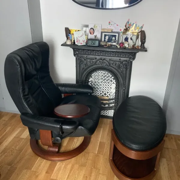 Stressless Wing Chair and Ottoman
