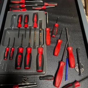Snap on 55” tool box with hutch and all tools - Image 7