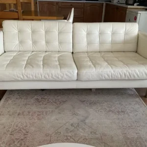 Living room set: 3-seater leather sofa and 2 armchairs - Image 2