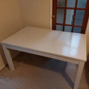 IKEA Bjursta Extendable Dining Table (White)