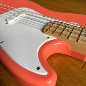 Squier Bronco Bass in Coral - Image 4