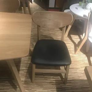 Scandinavian Style Wood Dining Table and Four Chairs - Image 2