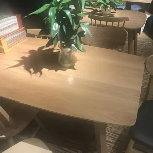 Scandinavian Style Wood Dining Table and Four Chairs - Image 3