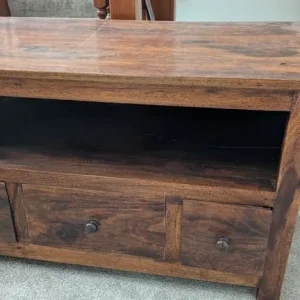 Solid wood TV cabinet