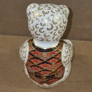 Large Retired Royal Crown Derby Debonair Bear Paperweight - Image 3