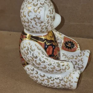 Large Retired Royal Crown Derby Debonair Bear Paperweight - Image 4