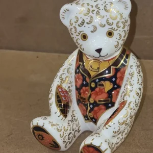 Large Retired Royal Crown Derby Debonair Bear Paperweight - Image 5