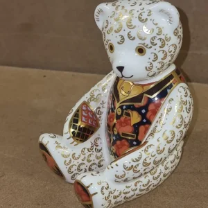 Large Retired Royal Crown Derby Debonair Bear Paperweight - Image 6