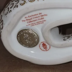 Large Retired Royal Crown Derby Debonair Bear Paperweight - Image 7