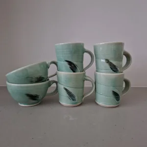 Roger Harley Handmade Ceramic Mugs x 6