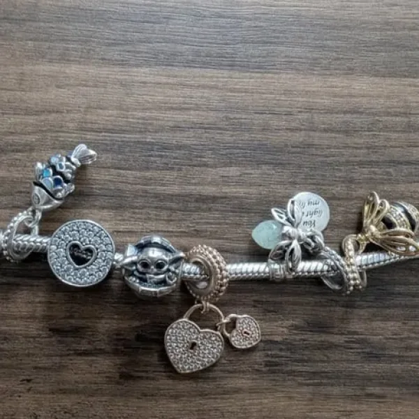 Pandora bracelet with all charms
