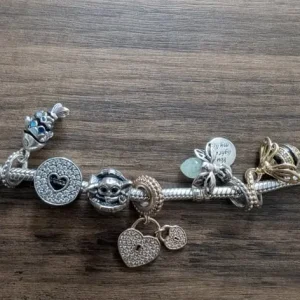 Pandora bracelet with all charms