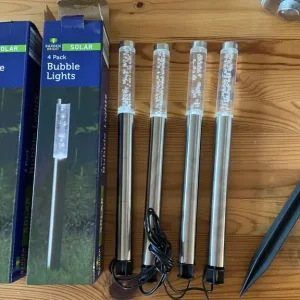 4 pack of solar garden bubble lights x 2 - Image 2
