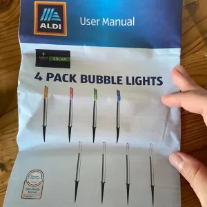 4 pack of solar garden bubble lights x 2 - Image 4