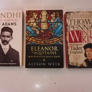 3 Biography Books: Gandhi, Eleanor of Aquitaine, Henry VII