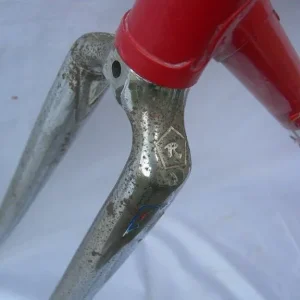 Rossin Record Red Vintage Bike Frame & Forks Mid 1980s – 59.5cm C-T-C – Campagnolo - Image 7