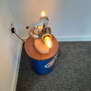 Industrial Double Turbo Lamp with Edison Bulbs - Image 5
