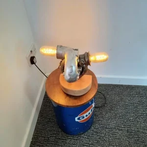 Industrial Double Turbo Lamp with Edison Bulbs - Image 6