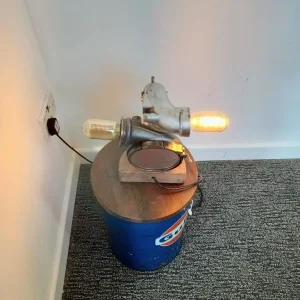 Industrial Double Turbo Lamp with Edison Bulbs - Image 8