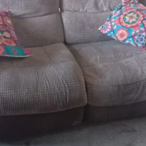 Cosy Brown Corduroy Sofa Suite - Image 3