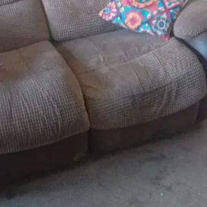 Cosy Brown Corduroy Sofa Suite